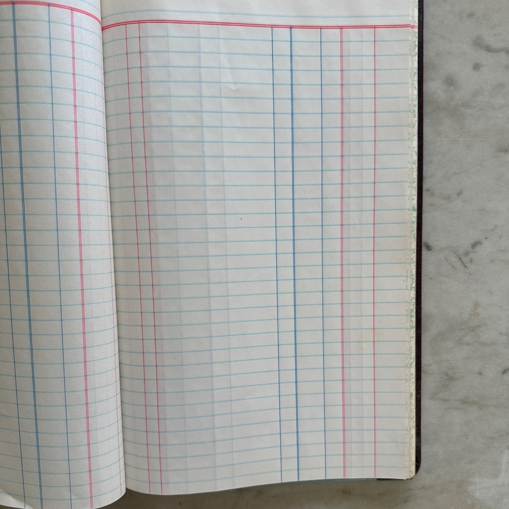 VINTAGE 1972 LEDGER WITH HANDWRITTEN ENTRIES - Picture 13 of 16